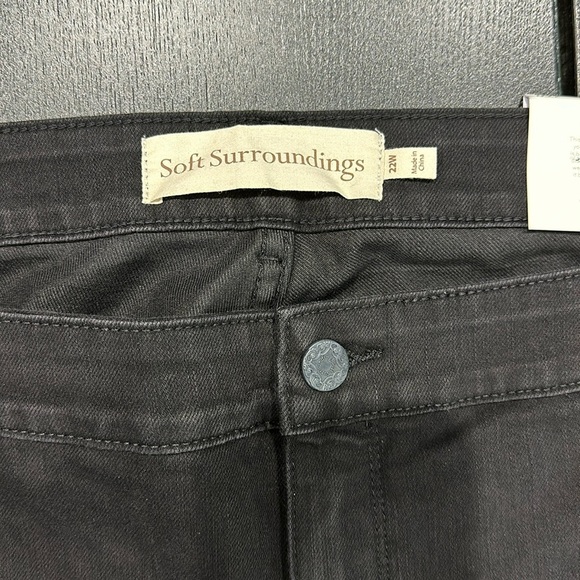 Soft Surroundings Black Ultimate Denim Skinny Ankle Jeans - 22W - Picture 3 of 6